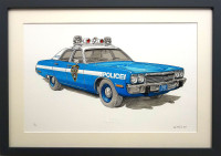 Petr Ptáček - Blue Police Car - grafika